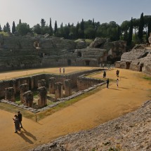 The Amphitheater of Italica could host 25,000 spectators being one of the largest of the Roman Empire